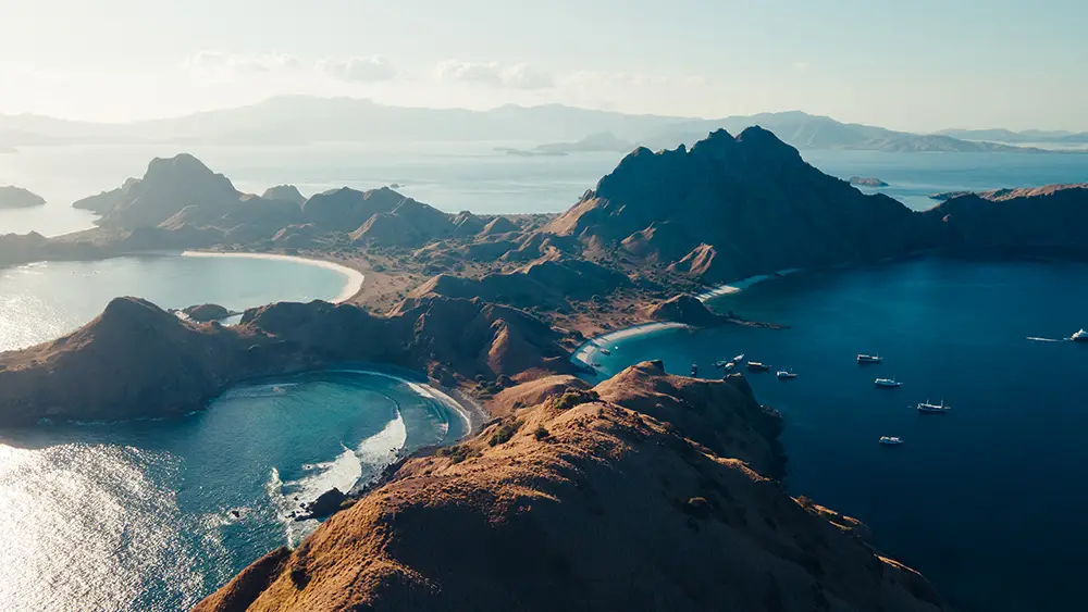 Padar island was take by drone